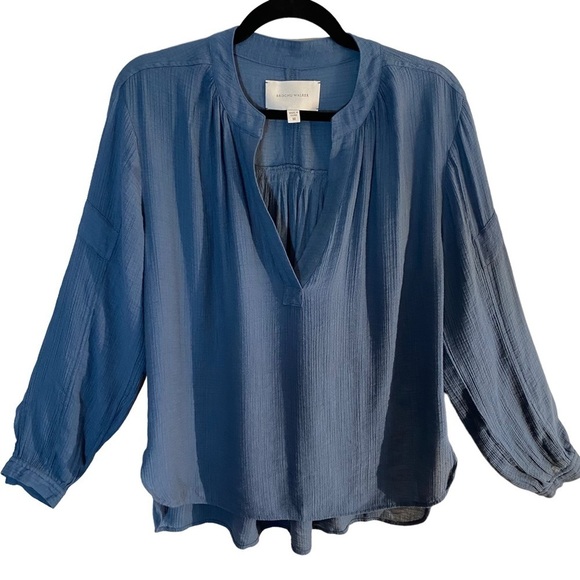 Brochu Walker Jaxon Shirred Popover Lagenlook peasant blouse - Picture 3 of 15